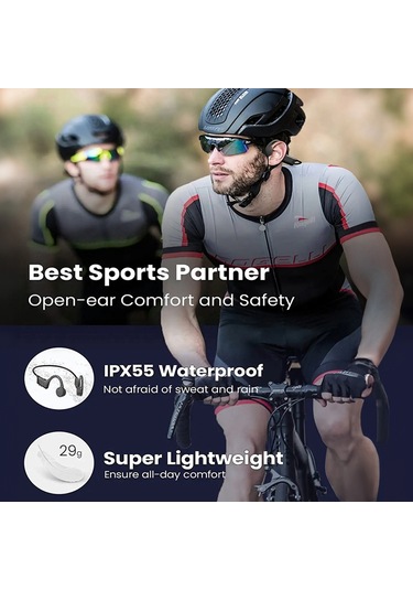 Leezsing "hs1 Su Altında Kullanılabilir Kemik İletimli Bluetooth Kulaklık - Ipx55 Su Geçirmez, 8 Saat Şarj Ömrü"