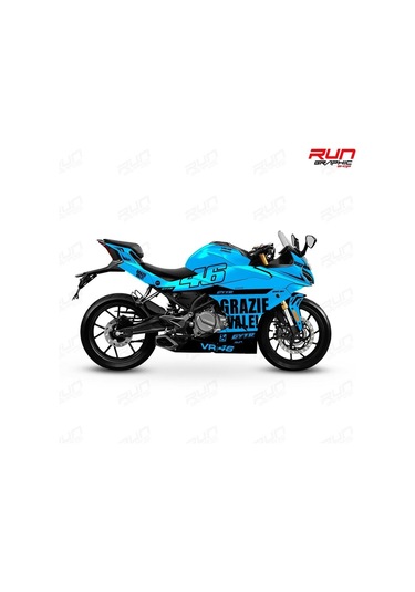 Cf Moto 250 Sr Grazie Graphic Kit Sticker Set Mavi