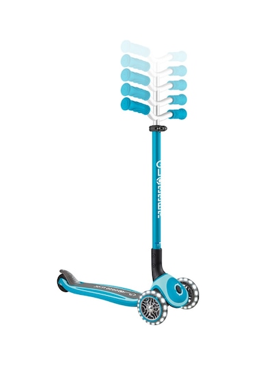 Globber Master Işıklı Katlanabilir Scooter - Okyanus Mavisi Mavi