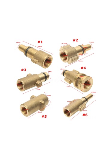 Aubyhe Black&decker Uyumlu Bakır Yüksek Basınç Köpük Nozzle - Araç Temizliği İçin Dayanıklı Sprey Bağlantısı