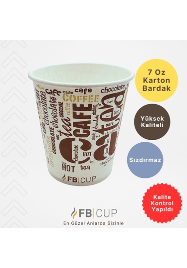 Fb Cup 7 Oz Karton Bardak 3.000 Adet Sızdırmaz