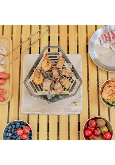 Maiyame Dış Mekan Taşınabilir Çelik Mangal: Ayrılamabilir, Rüzgar Engeli, Mini Boy, Kolay Kurulum Çok Renkli