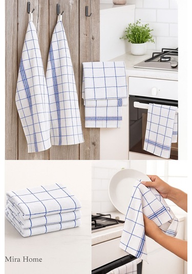 5 Li Mutfak Kurulama Bezi Alman Peçetesi 100 Pamuklu Beyaz