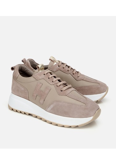 Hotiç Kadın Süet Deri Bej Comfort Spor Ayakkabı 01ayh314510a450 01ayh314510a450 Vizon