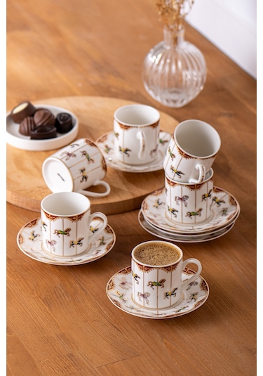 Emsan Atlıkarınca 6 Kişilik Kahve Fincan Takımı 80 ML