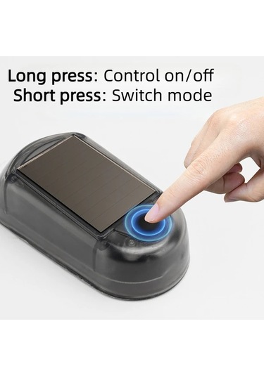 Dashanshop 2/4 Adet Araç Led Güneş Enerjili Işık Dekoratif Ortam Aydınlatma Çarpışma Önleyici Güvenlik Oto Motosiklet Aksesuar