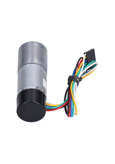 Dianziye 12v 280rpm Hall Kodlayıcıli Dc Redüksiyon Motoru, Akıllı Araçlar İçin Sürtünme Dayanıklı Metal Gövde, Hız Ölçümü Ve Sinyal Geri Bildirimi