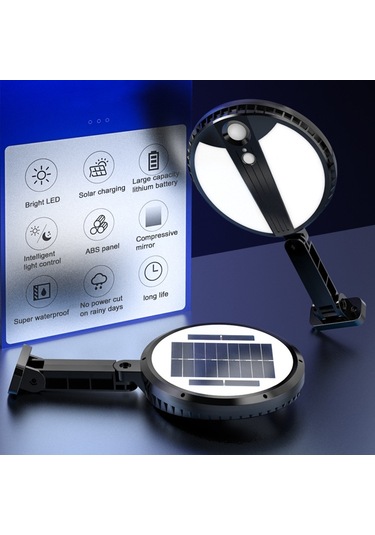 Sones 70 Led 450lm Ip65 Su Geçirmez Yuvarlak Güneş Enerjili Bahçe Lambası Gövdesi İndüksiyon Işık Sokak Lambası