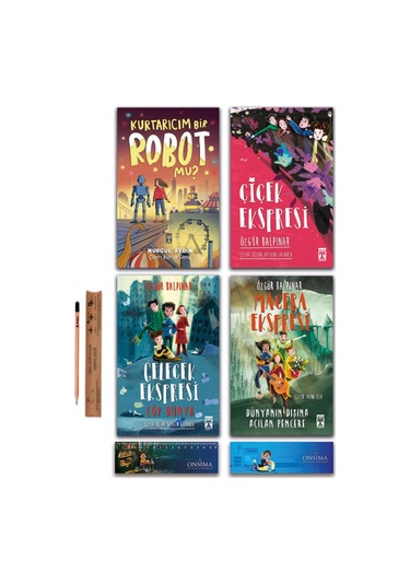 İlk Genç Timaş Kurtarıcım Bir Robot Mu - Gelecek - Macera - Çiçek Ekspresi Set 4 Kitap