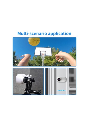 Gajeena A100 Manyetik Parmak Spor Kamerası - Dışarıda Taşınabilir 1080p Full Hd - Bisiklet Sürüşü, Dağcılık İçin Hızlı Kayıt Siyah Siyah