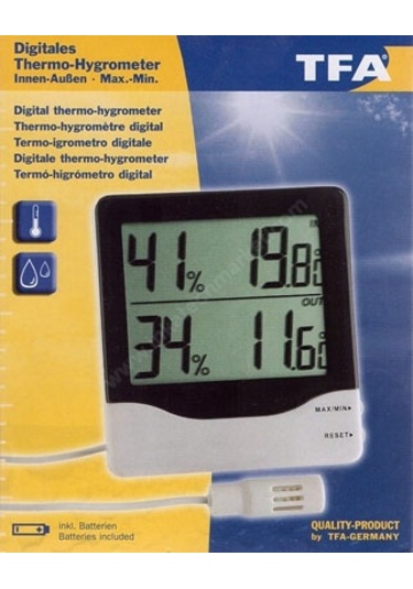 Tfa 30.5013 Termohigrometre Iç Dış Ortam Isı Ve Nem Ölçer