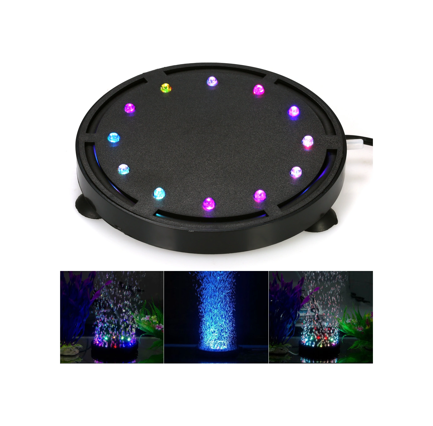 Skycity Akvaryum Renkli Baloncuk Işığını Led Dalga Süngeri Işığı, Su Altı Dekorasyon Aleti, Çok Renkli Işık Ve Baloncuklar, Güvenli Ve Sabit, Eu Şarjı, M/l Boyutu Seçeneği Çok Renkli