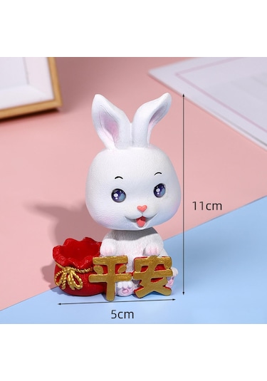 Homyl Tavşan Figürü Oyuncak Bebek Araba Pano Stil-a