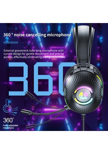 Monyee Kedi Kulaklı Pembe Rgb Işıklı Gaming Kulaklık, 7.1 Ses, Gürültü Engelleme Mikrofon, 50mm Sürücü, Yüksek Taban, Usb+3.5mm Bağlantı
