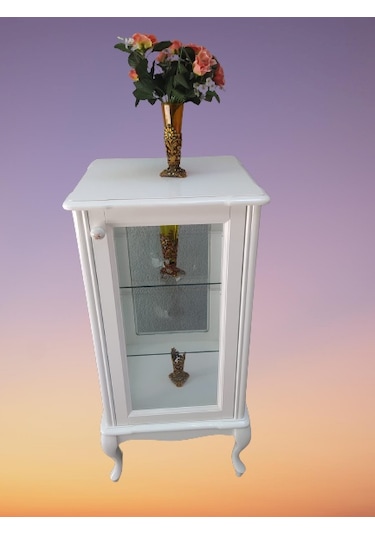 Bengimobilya Gümüşlük Kare Model 98 Cm Parlak Beyaz Boya Kayın Lükens Aslan Ay