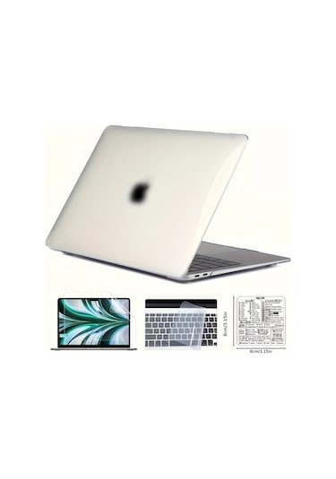 Honeybeeshop 4'lü Ultra İnce Macbook Uyumlu Air M1 M2 M3 M4 A2337 A2338 A2442 A2681 A2941 A3113 A3240 A3241 Kılıf Ekran Klavye Filmi Seti