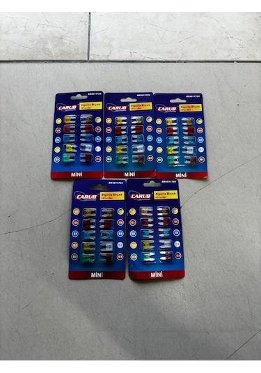 5 Paket Mini Yassı Bıçak Çatal Sigorta 50 Adet