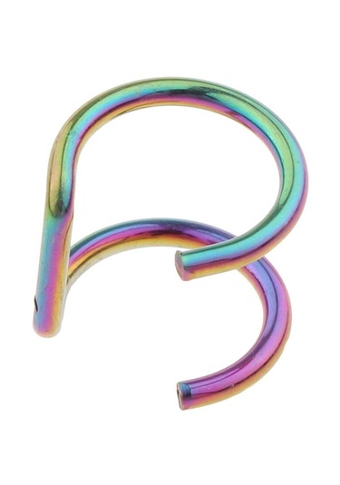 Homyl 10 Parça Paslanmaz Çelik Klipsli Kulak Döngü Renkli Çok Renkli