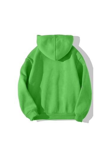 Brz Kids Unisex Çocuk Basic Hoodie Neon Yeşil