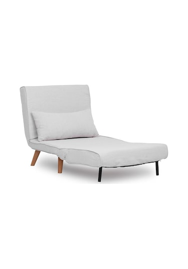 Folde 80 Tekli Yataklı Katlanır Koltuk Teddy Beyaz Beyaz