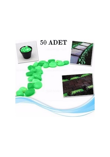 Gece Parlayan Fosforlu Çakıl Taşı Plastik Akvaryum Süsü