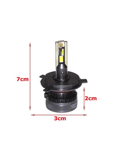 Volvo 760 1988-1990 Far Ampulü Gt Nano Beyaz H4 Mini Led Xenon Şimşek Etkili 22000 Lümen