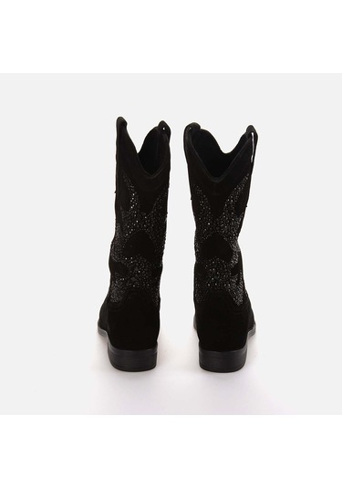 Rouge Kadın Western Bot 197 Siyah Suet