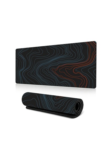 Cbtx 300 X 700 X 3mm Soyut Sıvı Desenli Mouse Pad Kaymaz Kauçuk Mouse Pad - Stil R