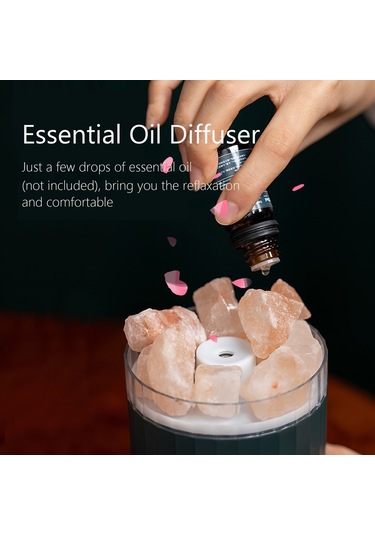 Dianziye Kristal Tuz Taşı Işıklı Usb Nemlendirici - Hava Temizleme, Renkli Led Işık Ve Sessiz Çalışma Özelliği