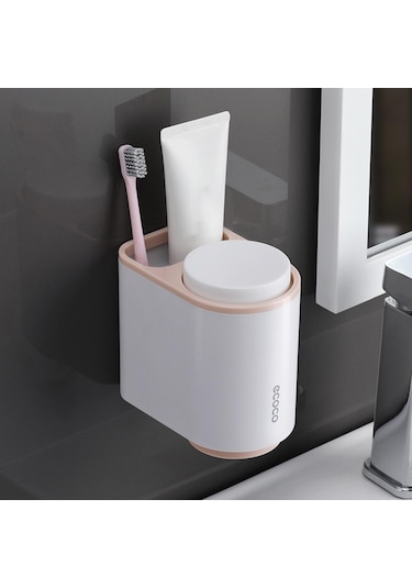 Suntek Ev Apartman Çift Pembe Için 2 Manyetik Bardak Duvara Diğer