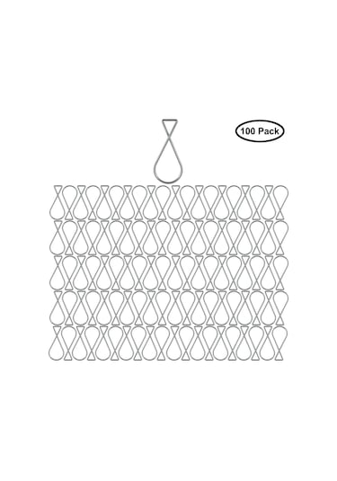 Tavan Kancaları 100'lü Set - Düğün Dekorasyonları Ve Sınıf Dekorasyonları İçin Mükemmel Tavan Askı Klipsleri - Tavanlar Ve Asma Tavanlarla Uyumlu T Klips Gümüş