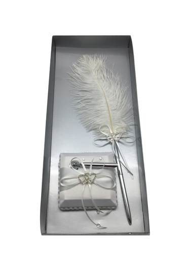 Xiyyadms Düğün Misafir Defteri İmza Seti - Kalem + Kalem Tutucu, Nikah Ve Özel Günler İçin Aksesuar