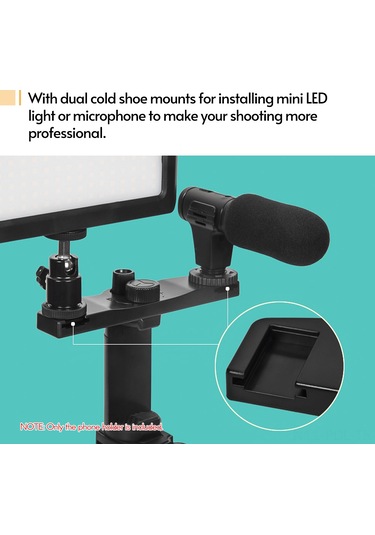 Padalink Yüksek Kaliteli Abs Akıllı Telefon Tutucu, 6-11.5cm Genişlik Aralığı, Çift Soğuk Ayaklı Bağlantı, Tripod Uyumlu, Telefonu Kırılmadan Korur