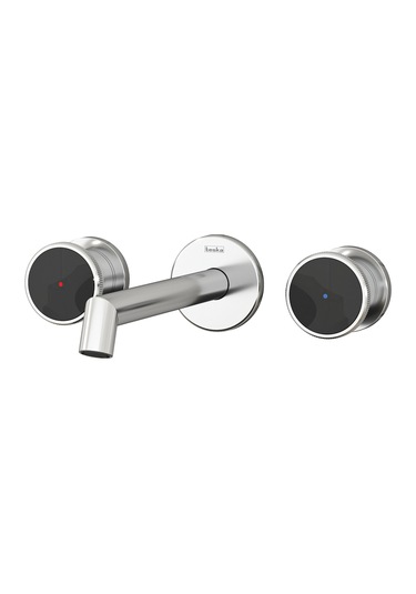 Teska Grande Shine Lavabo Bataryası-siyah Camlı Cam