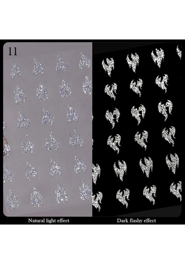 3d Reflektif Efekt Nail Art Sticker Model - 11 55881- 11