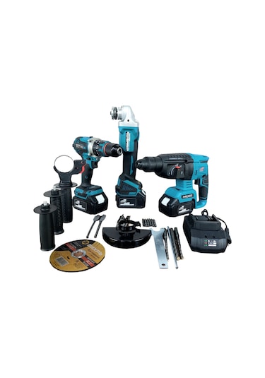 Sarjlı Hilti-Şarjlı Spral-Şarjlı Çelik Mandrenli Matkap 3'lü Set