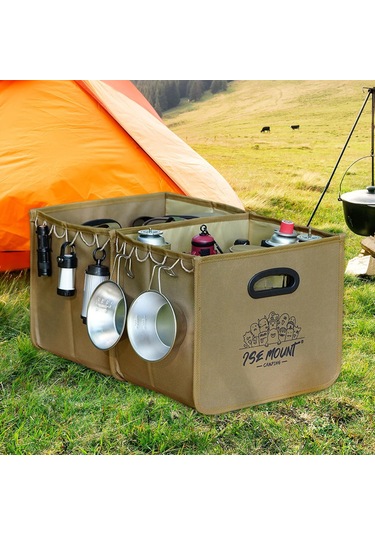 Homyl Açık Hava Kamp Saklama Çantası Pişirme Gereçleri Haki Haki