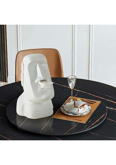 Novahub Moai Doku Kutusu Tutucusu: Mutfak, Yatak Odası, Ofis Dekoru - Reçine Doku Dispenseri Diğer