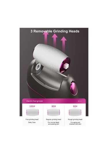 Moveevo Elektrikli Ayak Öğütücü Elektronik Ölü Deri Temizleme Ayak Bakım Aletleri Tırnak Sanatı Cilt Pürüzsüz Ayak