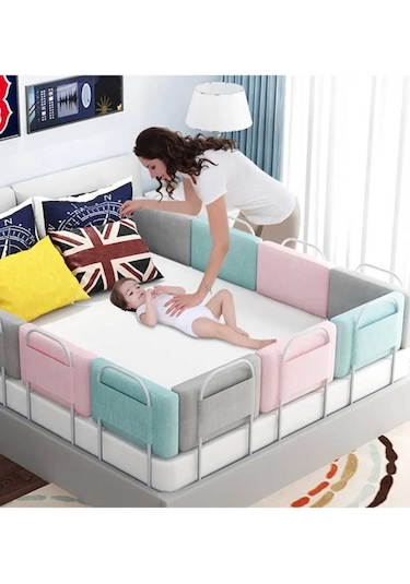 200 Cm Serenty Plus Yatak Bariyeri Bebek Ve Çocuk Korkuluğu Gri