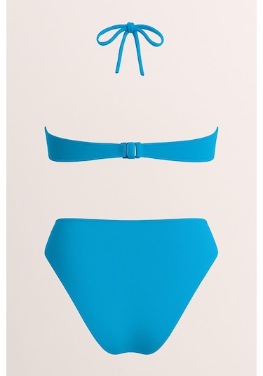 Deep Beach Straplez - Twist Bikini Takım Siyah