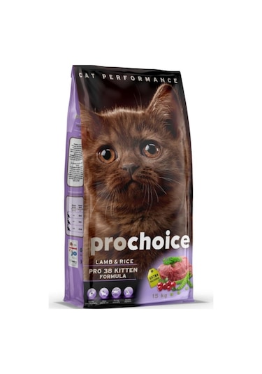 Prochoice Pro 38 Kitten Kuzu Etli Yavru Kedi Maması 15 KG