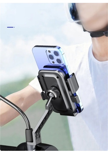 Larimar 360 Dikiz Aynası Bisiklet Motosiklet Telefon Tutucu