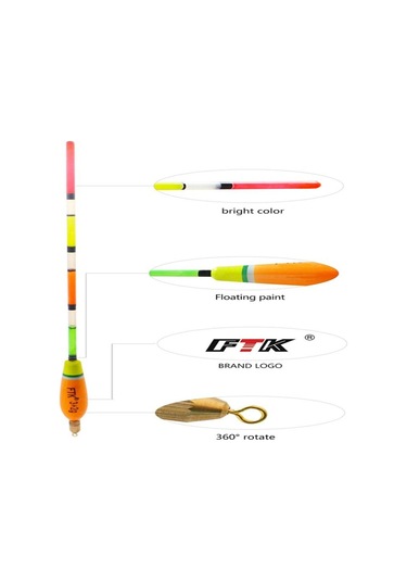 Ftk 5 Adet/grup Floatage 3+2g 4+2g 5+2g 6+2g Karışık Renkli Barguzinsky Şamandıra Dikey Sazan Balıkçılığı İçin Float 5g