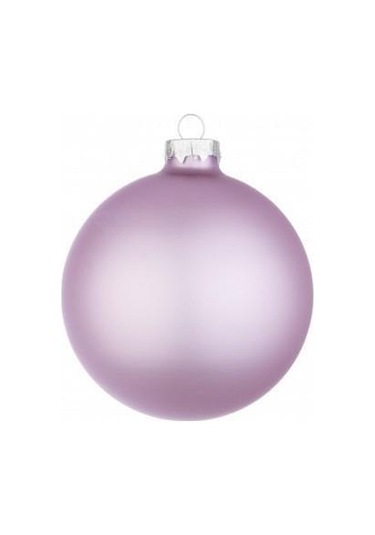 Yılbaşı Topu Cam Lila 10cm