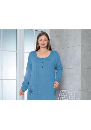 Limissi Viskon Gecelik İndigo