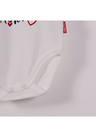 Yeni Doğan 3-12 Ay Annennesinin Minik Aşkı Askılı Body Beyaz Beyaz