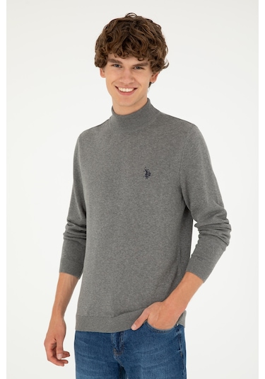 U.s. Polo Assn. Erkek Gri Melanj Kazak /triko 50293499-vr086 Gri Melanj