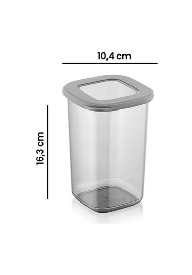 Qlux Colony Kare Saklama Kabı - 1200 Ml Gri