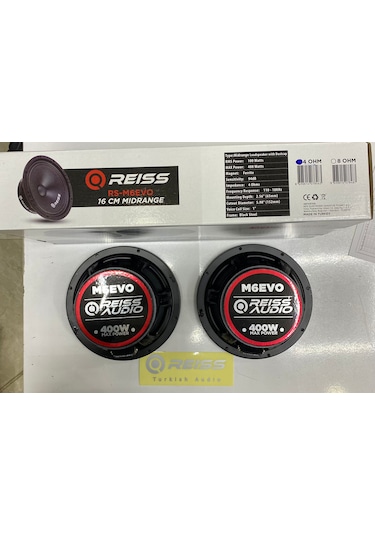 Reıss Audıo 16Cm Midrange Ciftti 800Wat 200Rms İki Adet